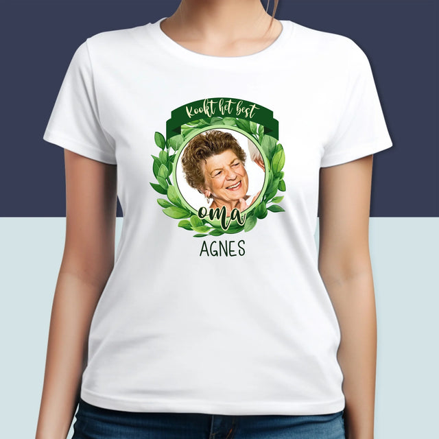 Foto En Handtekening: Kookt Het Best - T-Shirt Voor Dames