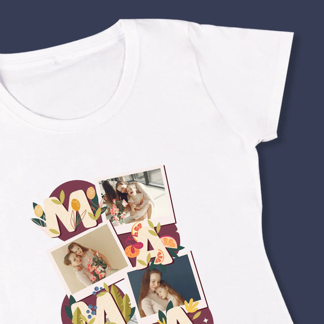 Fotocollage: Letters Mama - T-Shirt Voor Dames