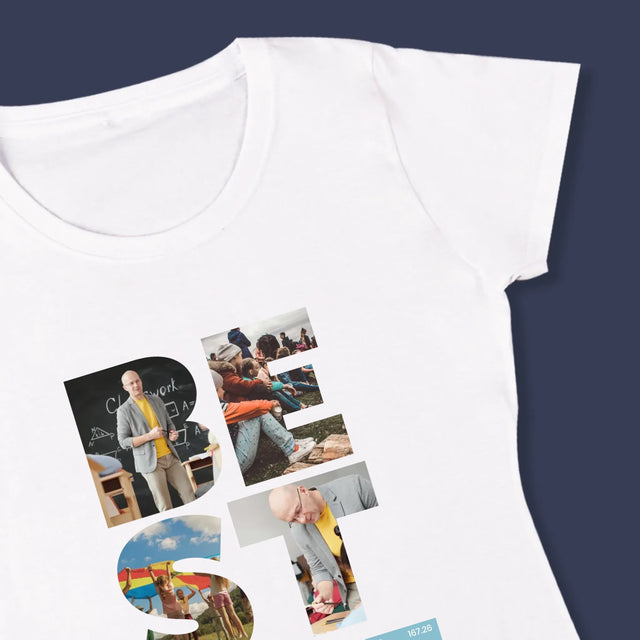 Woord Van Foto'S: Best Teacher Chemische Elementen - T-Shirt Voor Dames