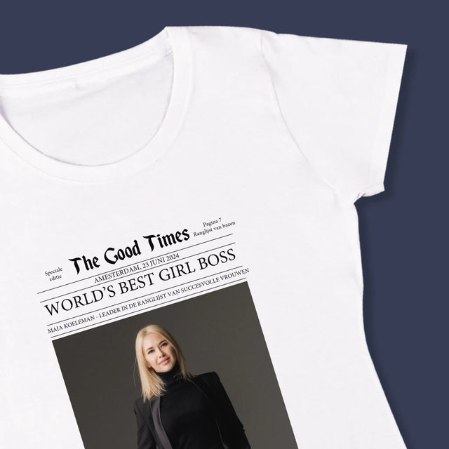Omslag Van Tijdschrift: World’S Best Girl Boss - T-Shirt Voor Dames