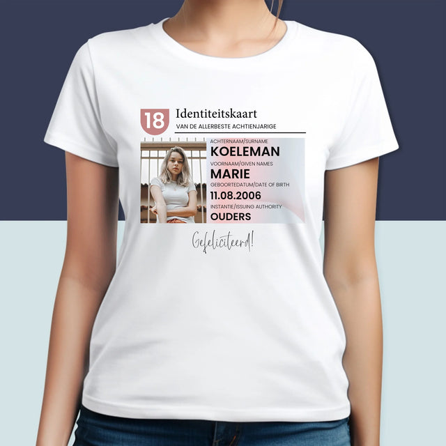 Foto En Handtekening: Identiteitskaart - T-Shirt Voor Dames