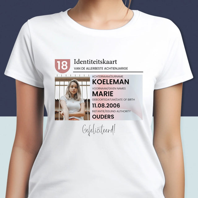 Foto En Handtekening: Identiteitskaart - T-Shirt Voor Dames