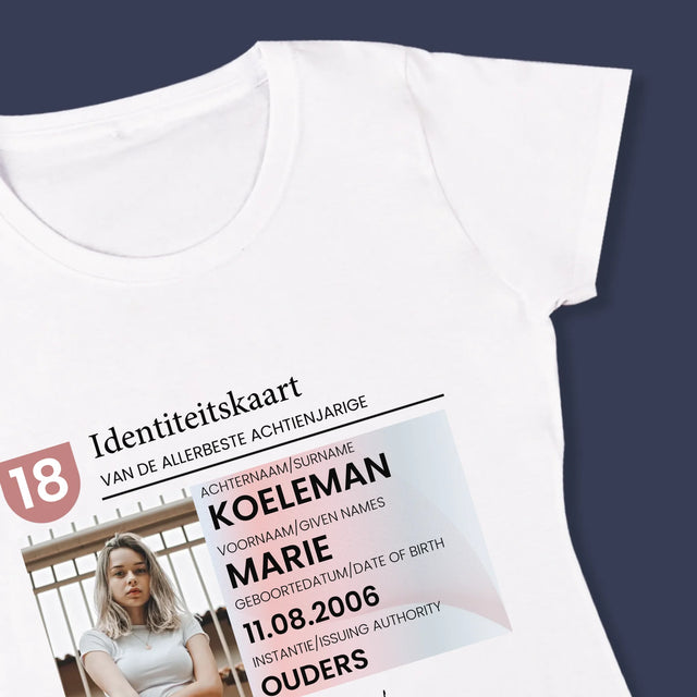Foto En Handtekening: Identiteitskaart - T-Shirt Voor Dames