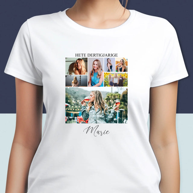 Fotocollage: Hete Dertigjarige - T-Shirt Voor Dames