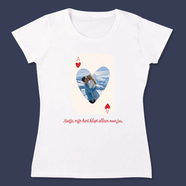 Foto En Handtekening: Valentijnkaart - T-Shirt Voor Dames