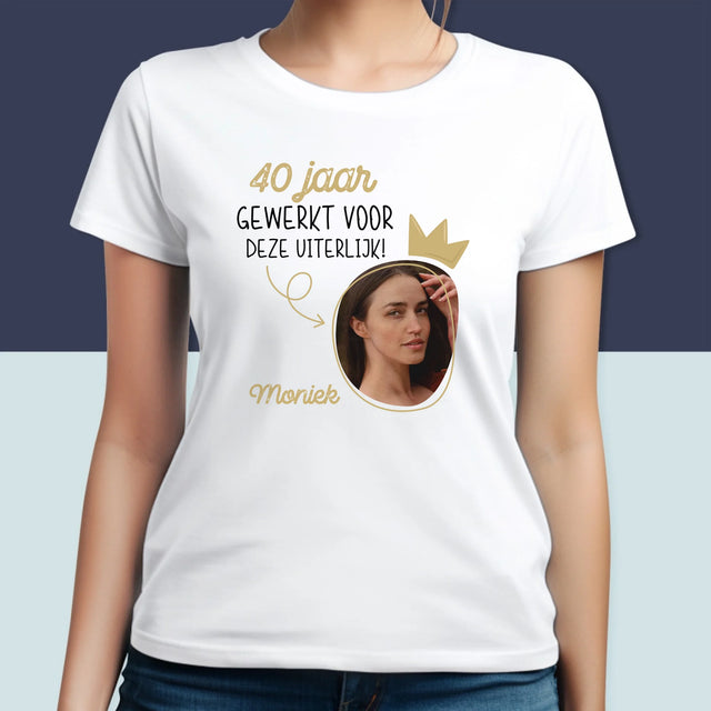 Foto En Handtekening: 40 Jaar Gewerkt Voor Deze Uiterlijk - T-Shirt Voor Dames