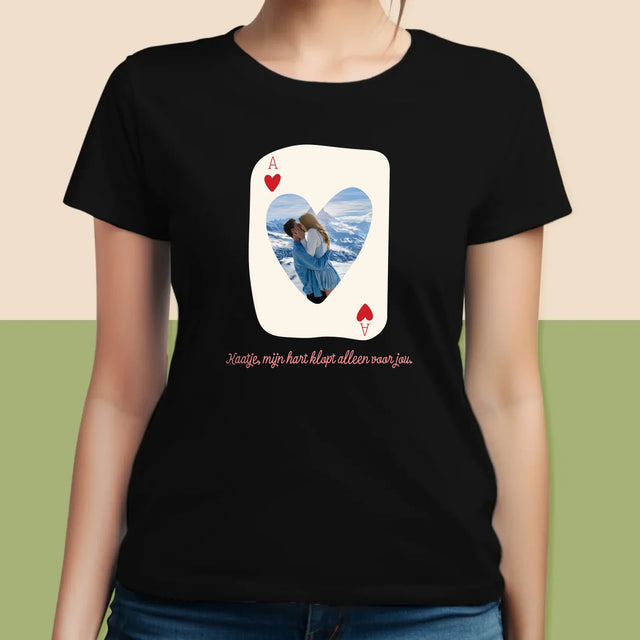 Foto En Handtekening: Valentijnkaart - T-Shirt Voor Dames