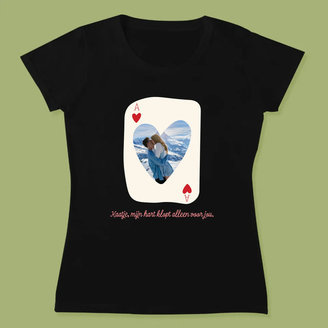 Foto En Handtekening: Valentijnkaart - T-Shirt Voor Dames