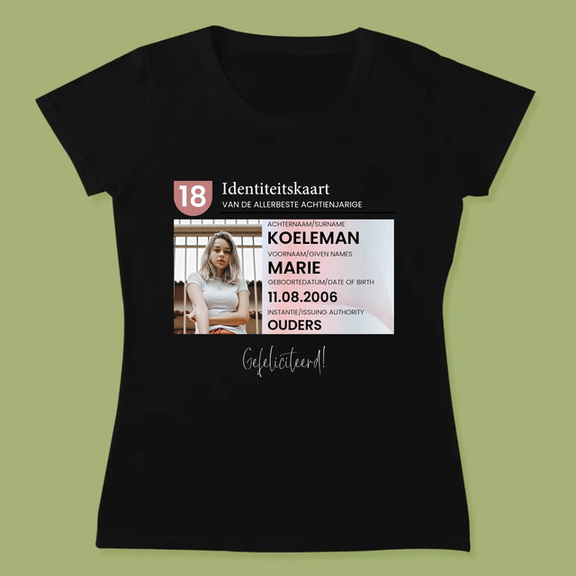 Foto En Handtekening: Identiteitskaart - T-Shirt Voor Dames