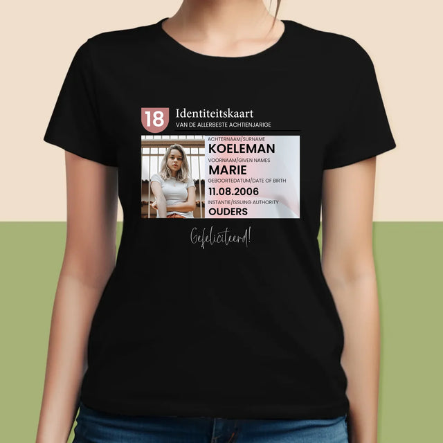 Foto En Handtekening: Identiteitskaart - T-Shirt Voor Dames