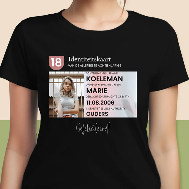 Foto En Handtekening: Identiteitskaart - T-Shirt Voor Dames