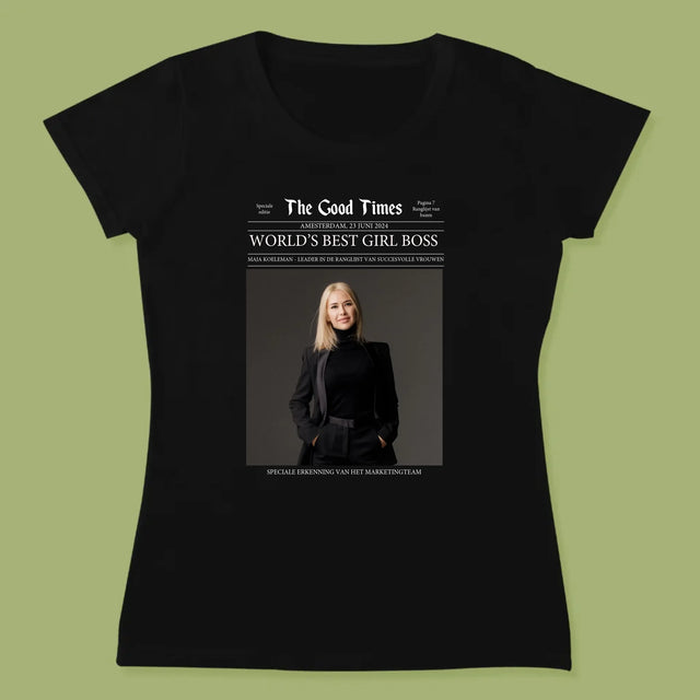 Omslag Van Tijdschrift: World’S Best Girl Boss - T-Shirt Voor Dames