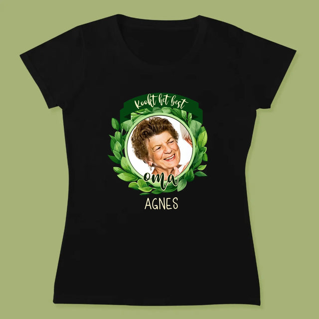 Foto En Handtekening: Kookt Het Best - T-Shirt Voor Dames