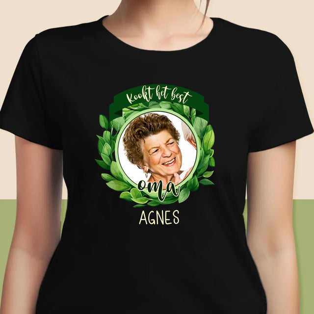 Foto En Handtekening: Kookt Het Best - T-Shirt Voor Dames