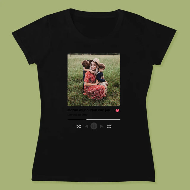 Foto En Handtekening: Mama Wij Houden Van Jou - T-Shirt Voor Dames
