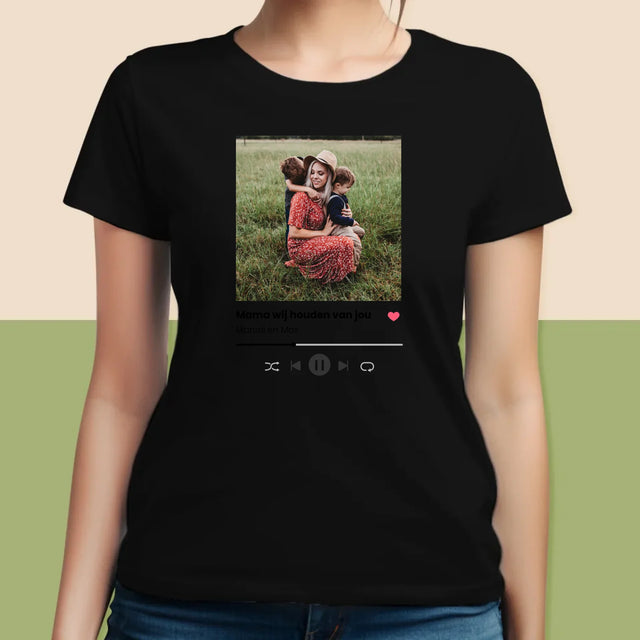 Foto En Handtekening: Mama Wij Houden Van Jou - T-Shirt Voor Dames