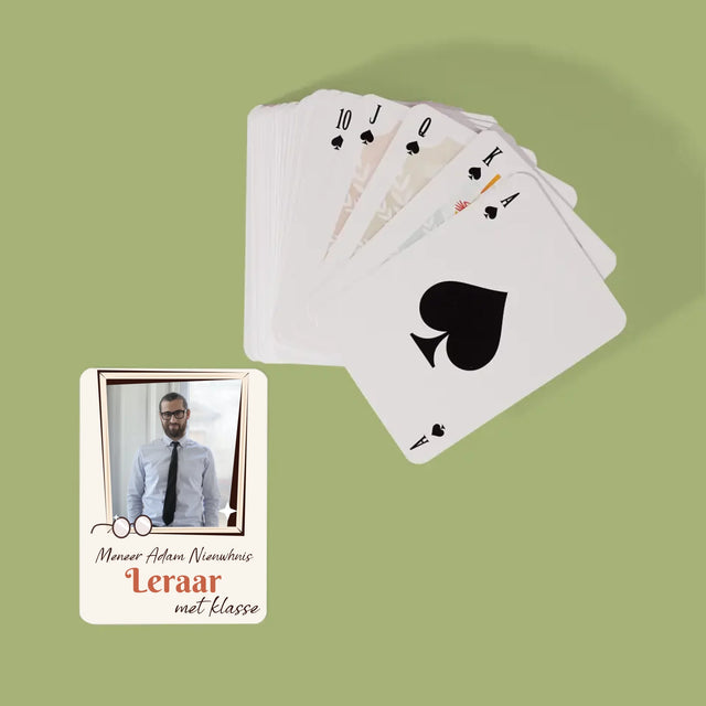 Foto En Handtekening: Leraar Met Klasse - Speelkaarten