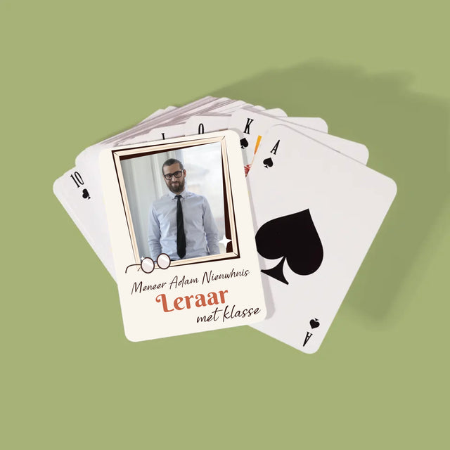 Foto En Handtekening: Leraar Met Klasse - Speelkaarten