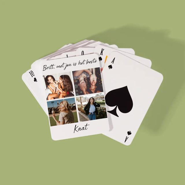Fotocollage: Beste Vriendin - Speelkaarten