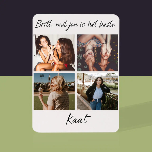 Fotocollage: Beste Vriendin - Speelkaarten