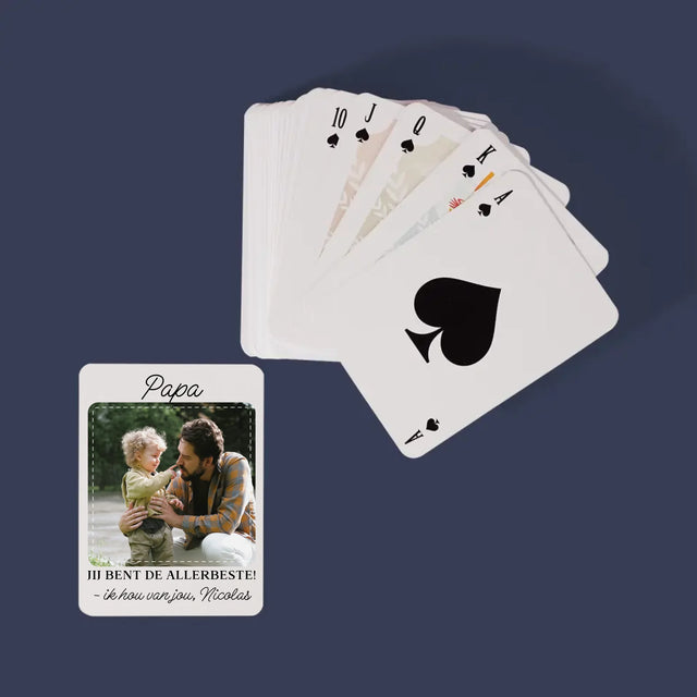 Foto En Handtekening: Allerbeste Papa - Speelkaarten