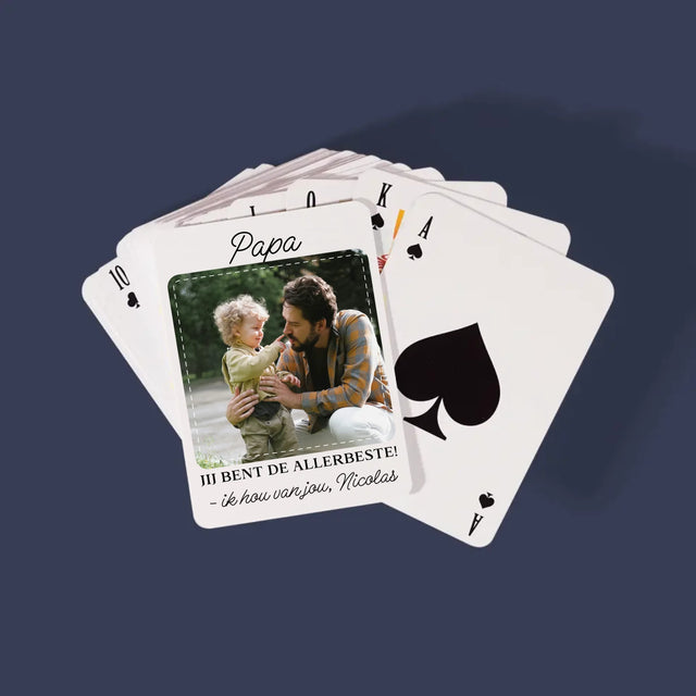 Foto En Handtekening: Allerbeste Papa - Speelkaarten