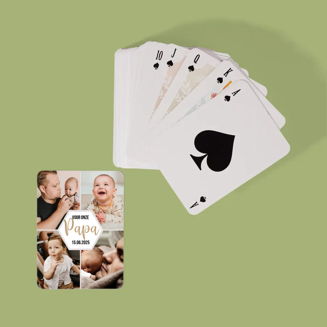 Fotocollage: Voor Onze Papa - Speelkaarten