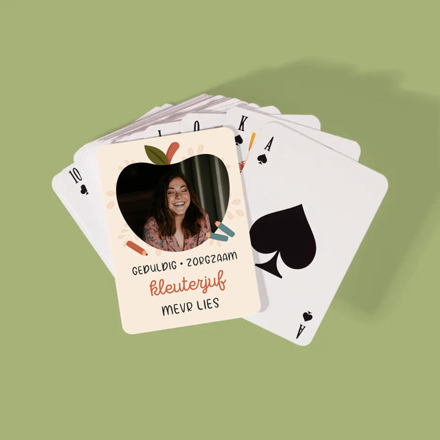 Foto En Handtekening: Kleuterjuf - Speelkaarten