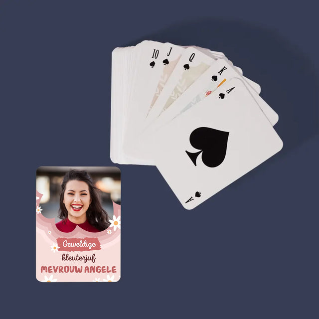 Foto En Handtekening: Geweldige Kleuterjuf - Speelkaarten