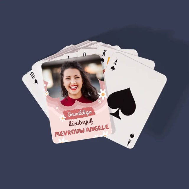 Foto En Handtekening: Geweldige Kleuterjuf - Speelkaarten