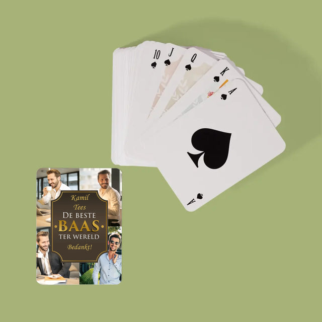 Fotocollage: De Beste Baas Ter Wereld - Speelkaarten