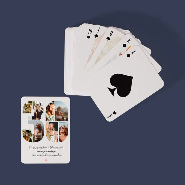 Fotocollage: 30E Verjaardag Wensen - Speelkaarten