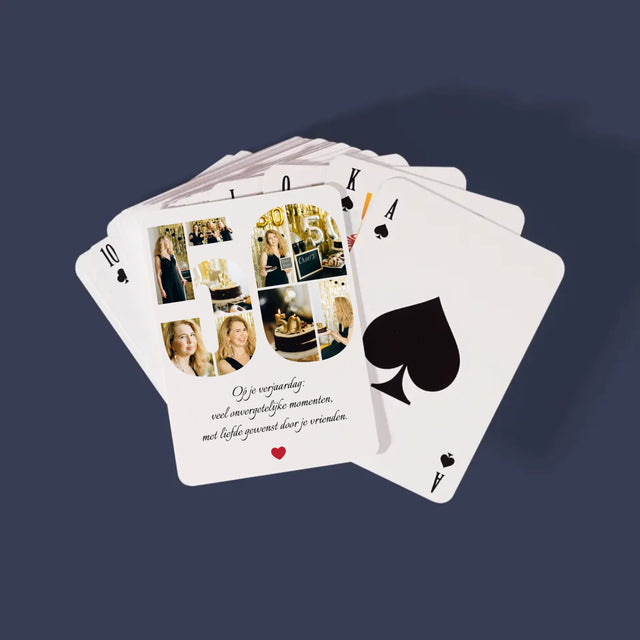 Vorm Van Foto'S: 50E Verjaardag Wensen - Speelkaarten