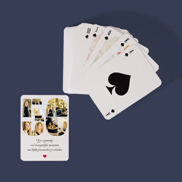 Vorm Van Foto'S: 50E Verjaardag Wensen - Speelkaarten