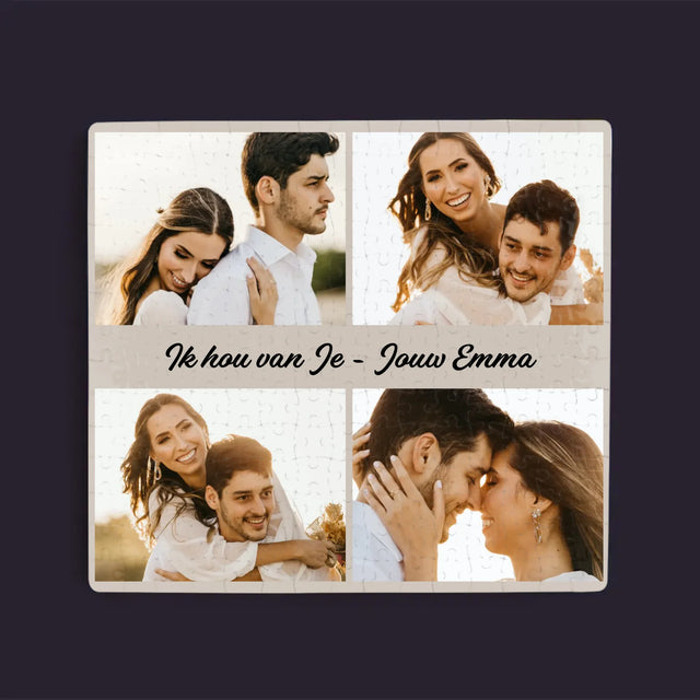 Fotocollage: 4 Foto'S En Handtekening - Puzzel