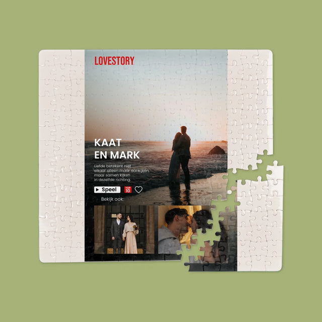 Fotocollage: Liefdesverhaal - Puzzel