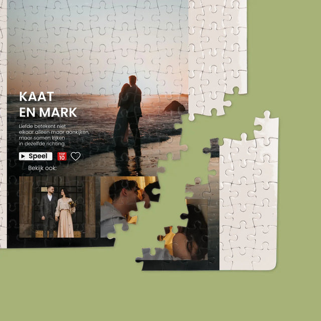 Fotocollage: Liefdesverhaal - Puzzel