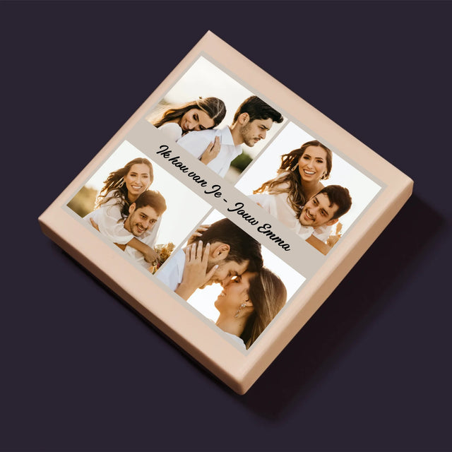 Fotocollage: 4 Foto'S En Handtekening - Puzzel