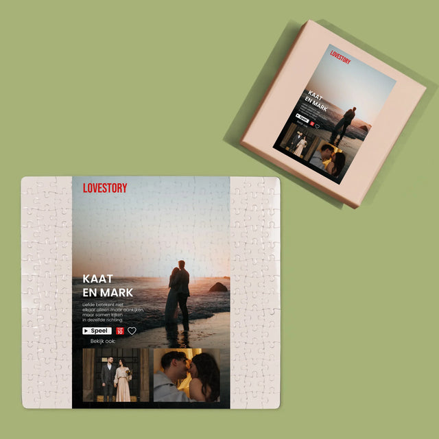 Fotocollage: Liefdesverhaal - Puzzel