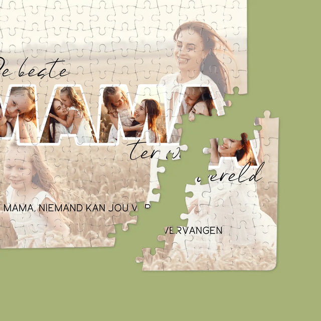 Woord Van Foto'S: Foto'S De Beste Mama Ter Wereld - Puzzel