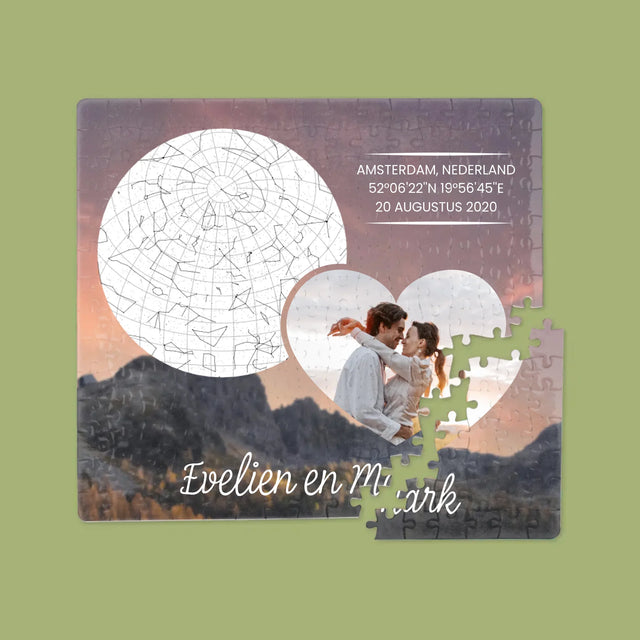 Starrenkaart: Verliefden Op De Bergen - Puzzel