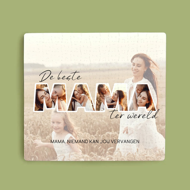 Woord Van Foto'S: Foto'S De Beste Mama Ter Wereld - Puzzel
