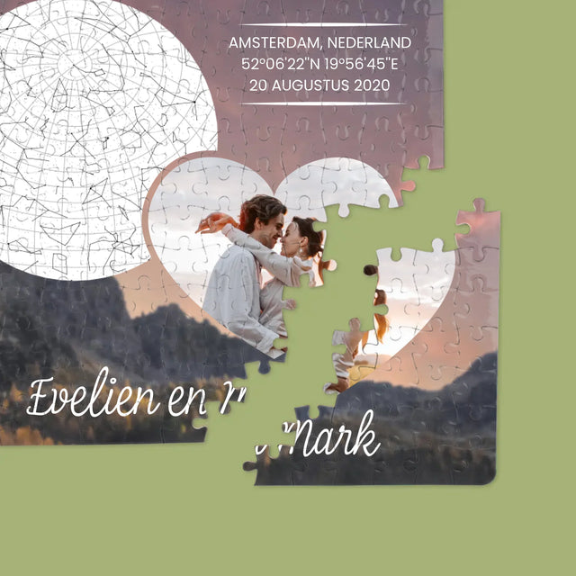 Starrenkaart: Verliefden Op De Bergen - Puzzel