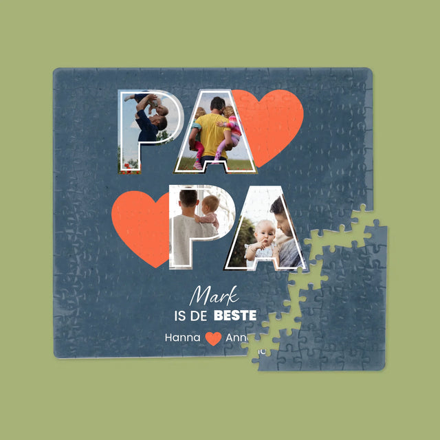 Fotocollage: Papa Is De Beste - Puzzel