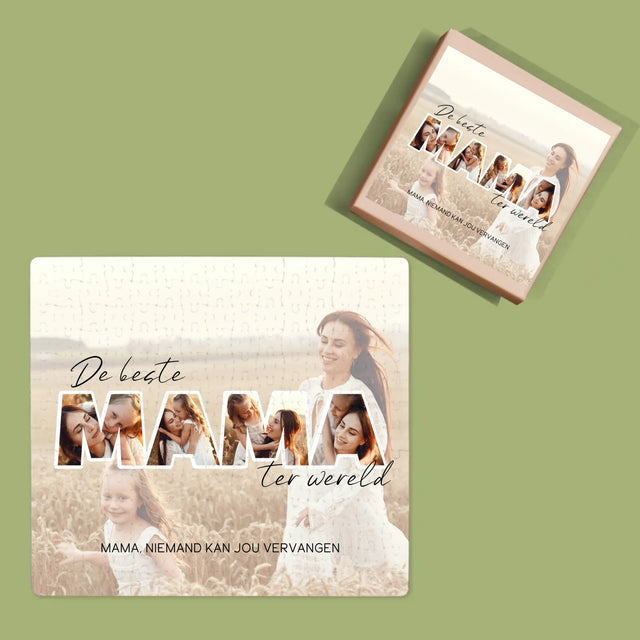 Woord Van Foto'S: Foto'S De Beste Mama Ter Wereld - Puzzel