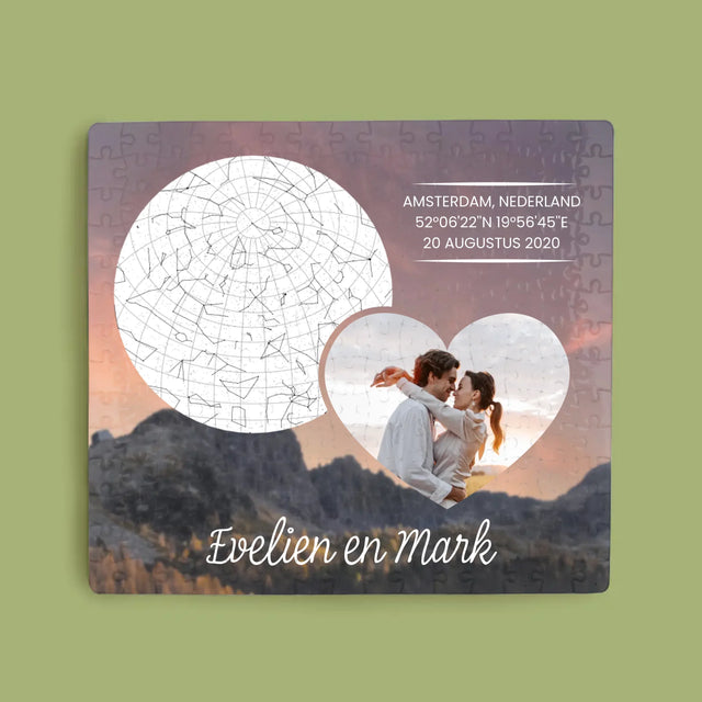 Starrenkaart: Verliefden Op De Bergen - Puzzel