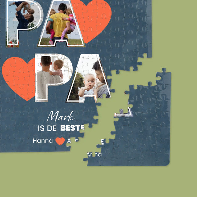 Fotocollage: Papa Is De Beste - Puzzel