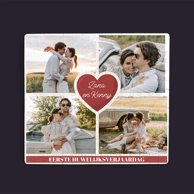 Fotocollage: 1 Jaar Samen - Puzzel