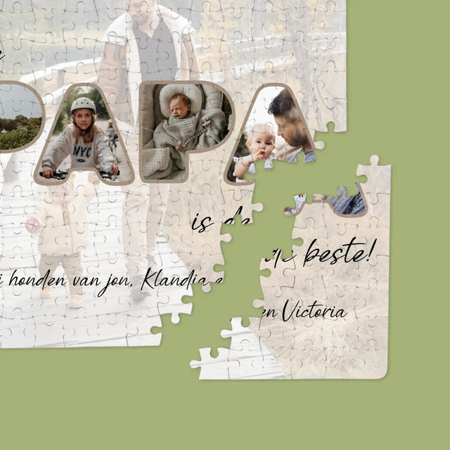 Woord Van Foto'S: Onze Papa Is De Beste - Puzzel