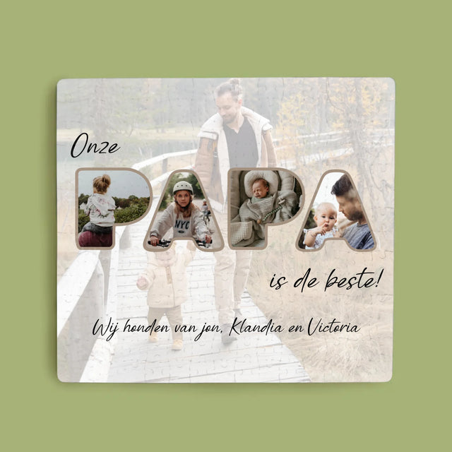 Woord Van Foto'S: Onze Papa Is De Beste - Puzzel